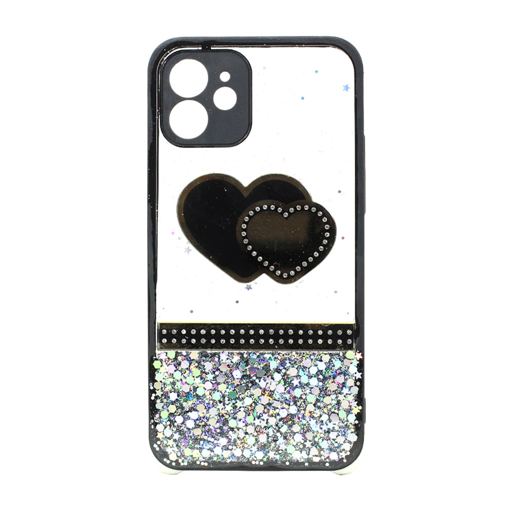 Glitter Jewel Diamond Armor Bumper Case with Camera Lens Protection Cover for Apple iPHONE 12 / 12